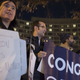 A small group of protesters supporting net neutrality protest against a plan by Federal Communications Commission (FCC) head Ajit Pai, during a demonstration on December 7, 2017 in Washington.